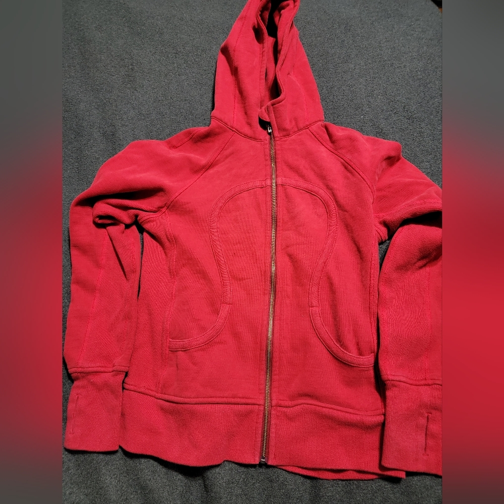 Lululemon Scuba Hoodie Size 10 Red